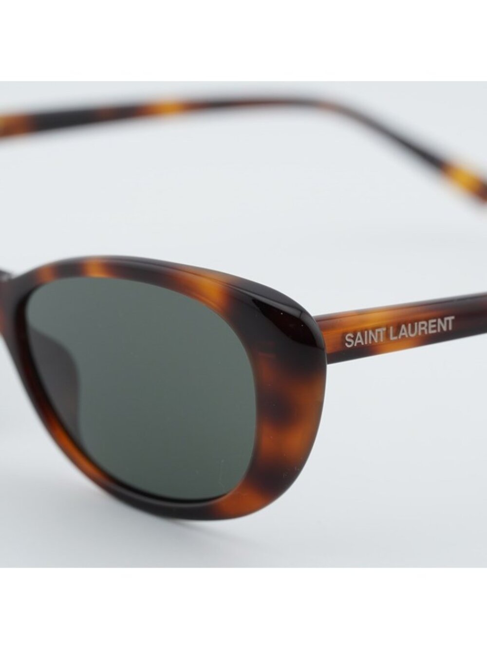 Saint Laurent SL822 002 Sunglasses Havana Cat Eye Frame, Grey Lenses - Picture 3 of 11